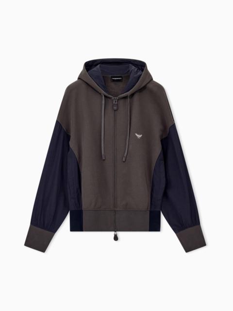 EMPORIO ARMANI FRENCH TERRY JERSEY ZIP-UP HOODIE HONG KONG CAPSULE COLLECTION
