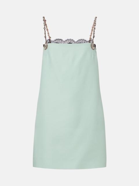 Valentino Crepe Couture embellished minidress