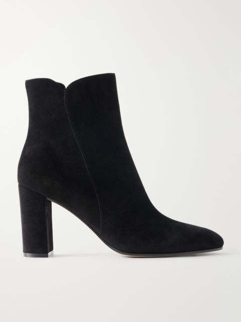 Gianvito Rossi 85 Suede Heeled Ankle-boots