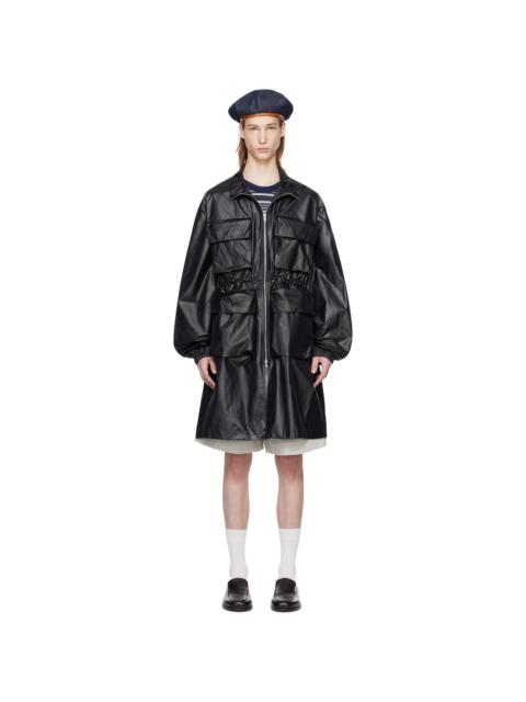 AFTER PRAY Black Military Coat