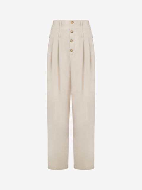 Moschino GABARDINE TROUSERS WITH TRENCH DETAILS