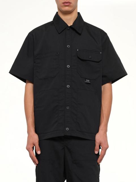TAION Non Down Work Half Sleeve Shirt in Black
