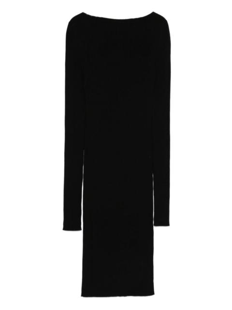 Rick Owens ribbed boat-neck dress