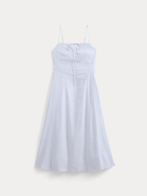 EVERLANE TIE-NECK DRESS IN STRETCH LINEN