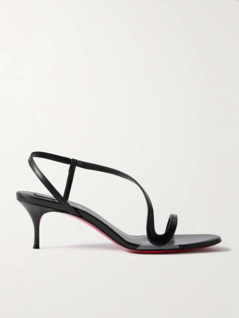 Christian Louboutin Rosalie 55 leather and PVC slingback sandals Black