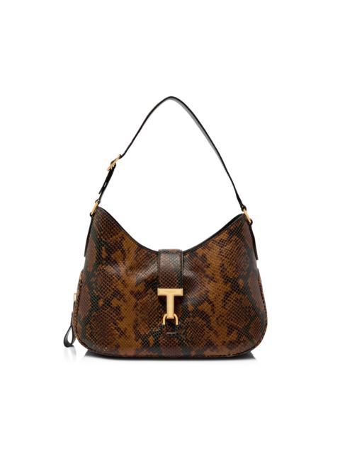 TOM FORD STAMPED PYTHON LEATHER MONARCH MEDIUM HOBO