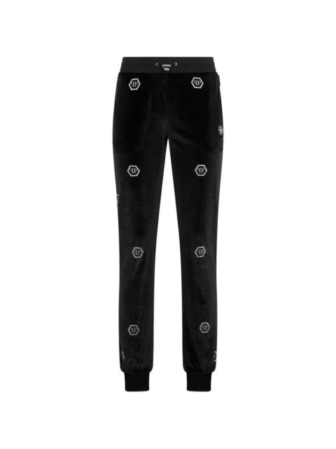 PHILIPP PLEIN monogram-embellished track pants