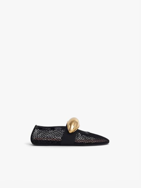 Alaïa BALLET FLATS JEWEL IN FISHNET