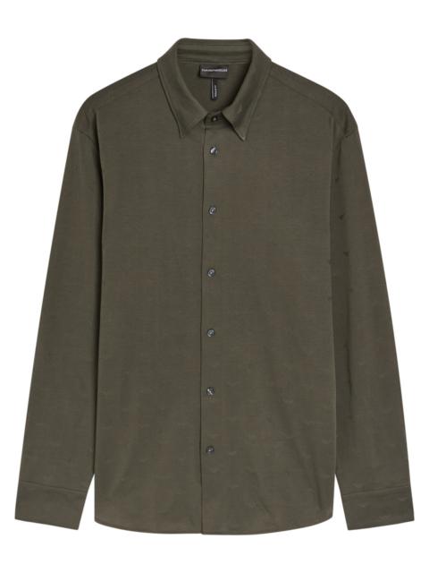 EMPORIO ARMANI Emporio Armani Logo-intarsia Cotton Shirt