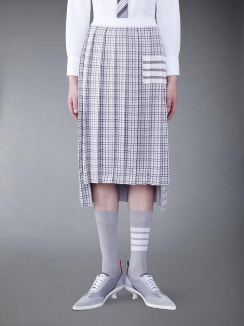 Thom Browne 4-Bar stripe check skirt