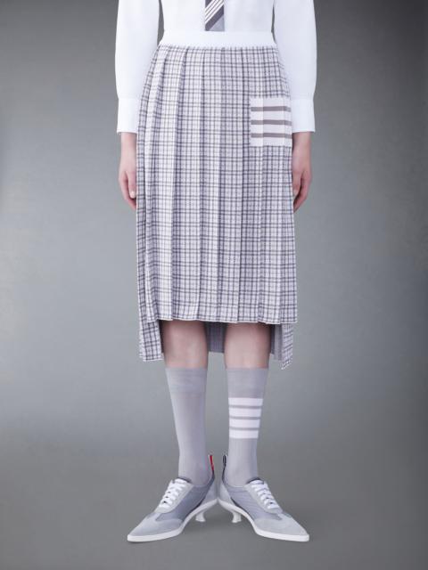 Thom Browne 4-Bar stripe check skirt | REVERSIBLE