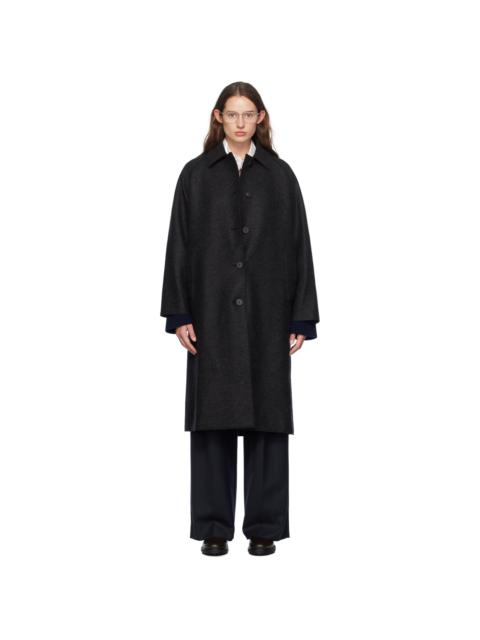 Gray Balmacaan Coat