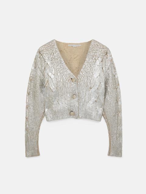 Stella McCartney Foiled Cropped Cardigan