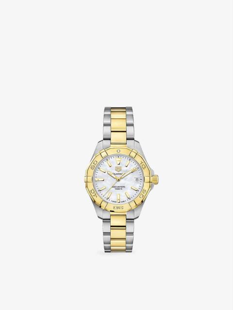 TAG Heuer WBD1320.BB0320 Aquaracer 18ct yellow gold-plated stainless-steel quartz watch
