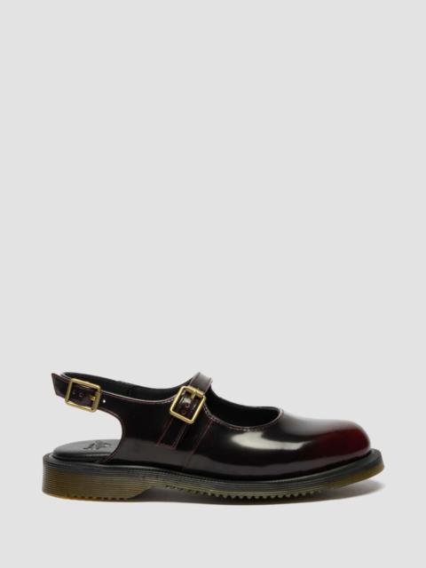 Dr. Martens Madaline Mary Jane Rub Off Leather Sling Back Shoes
