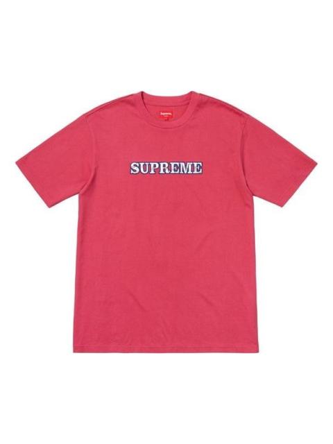Supreme Supreme FW18 Floral Logo Tee Dusty Red Logo Tee SUP-FW18-314