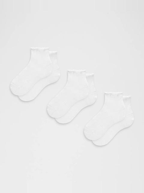 lululemon Unisex Power Stride Ankle Socks 3 Pack *Lettuce Edge