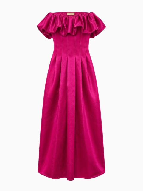 ULLA JOHNSON Cosima Strapless Satin Dress