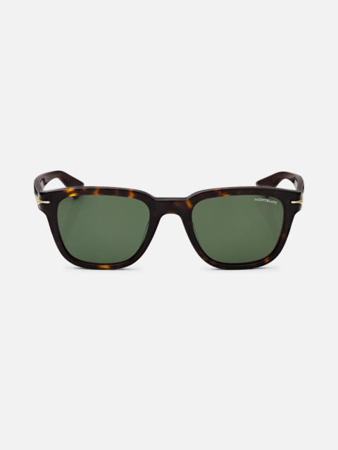 Montblanc Round Sunglasses with Havana-Colored Acetate Frame 