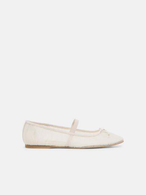 dolce vita RAEVEN BALLET FLATS WHITE TULLE