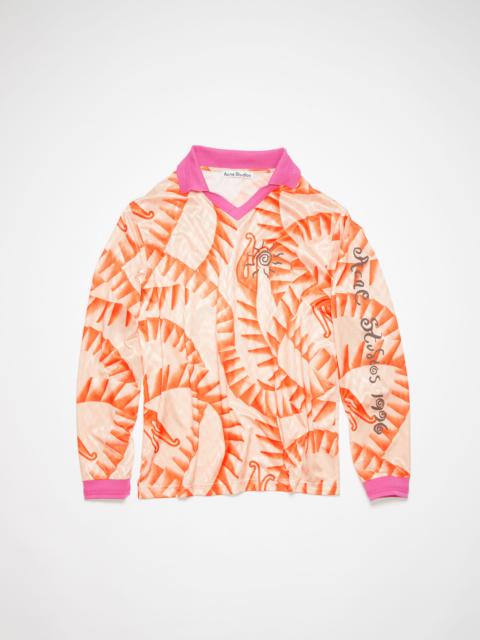 Printed long sleeve t-shirt - Orange