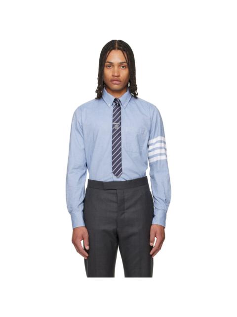 Thom Browne Blue Flannel 4-Bar Shirt