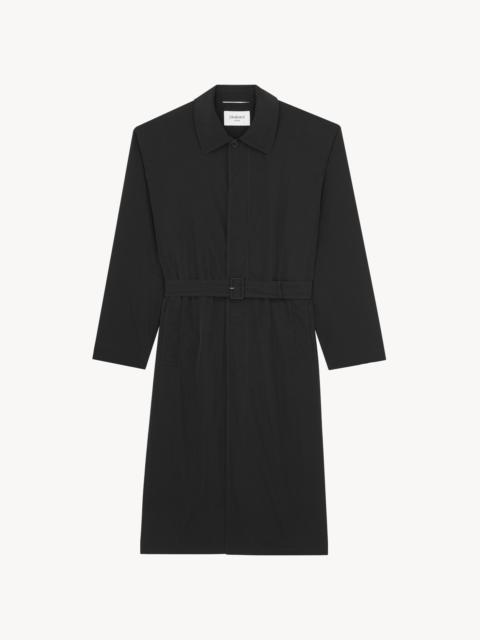SAINT LAURENT COAT IN COTTON SERGE