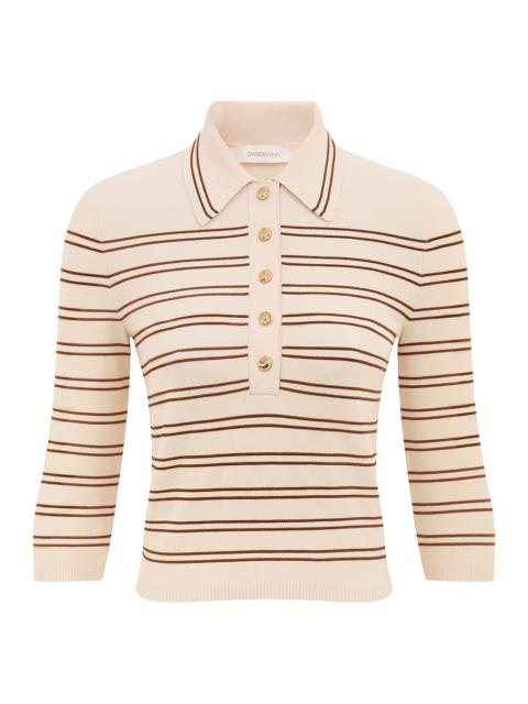 Zimmermann HYPNOTIC STRIPE POLO