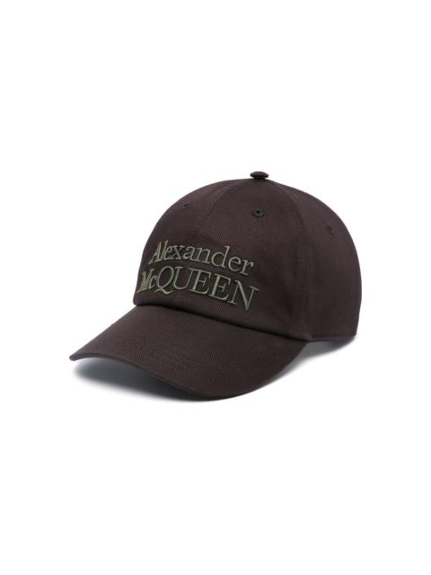 Alexander McQueen embroidered-logo cotton cap