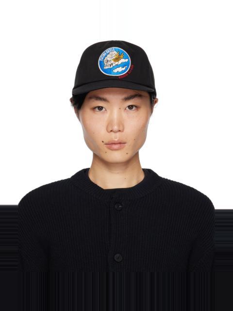 UNIFORM BRIDGE Black 'Flying Skull' Cap