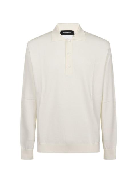 DSQUARED2 long-sleeved cotton polo shirt