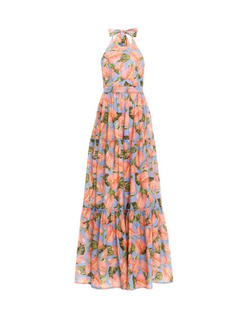Agua by Agua Bendita Naranja Anturios Blue Maxi Dress
