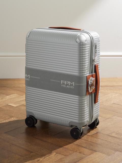 FPM Milano Bank Zip Deluxe M 55cm Leather-Trimmed Polycarbonate Spinner Carry-On Suitcase