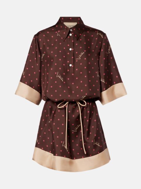 Valentino Printed silk twill shirt dress