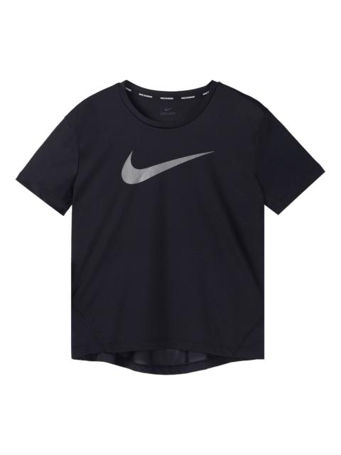 Nike (WMNS) Nike Round Neck Short Sleeve Running Black CN5185-010