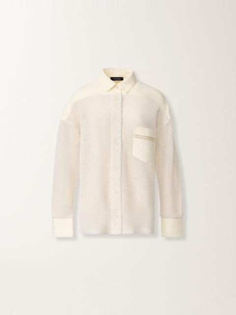 FABIANA FILIPPI Shirt in organic cotton with lustrous viscose
