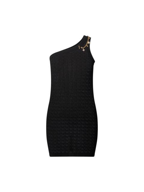 Louis Vuitton Asymmetrical Lace Knit Charm Dress