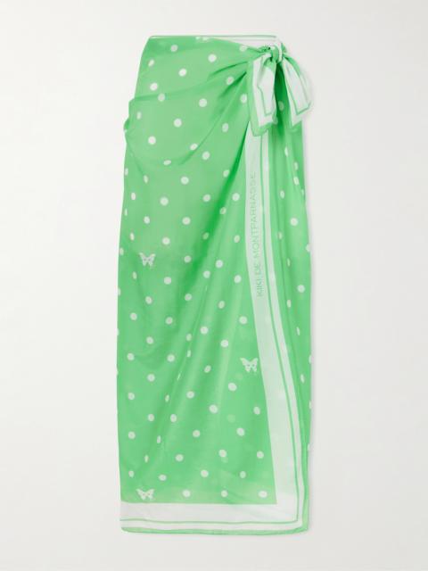 KIKI DE MONTPARNASSE Kiki Printed Cotton And Silk-blend Pareo