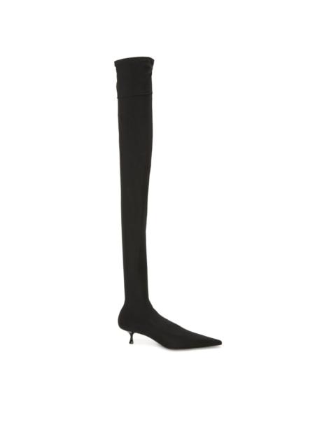Victoria Beckham 45mm Sloan jersey pointed-toe boots