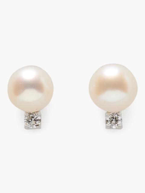 kate spade Kate Spade Fine Meant To Be Pearl & Diamond Studs
