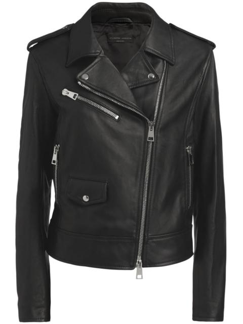 Amelia notched-lapels biker jacket