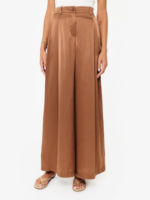 CAMI NYC FABIAN WIDE LEG HIGH RISE PANT CAROB