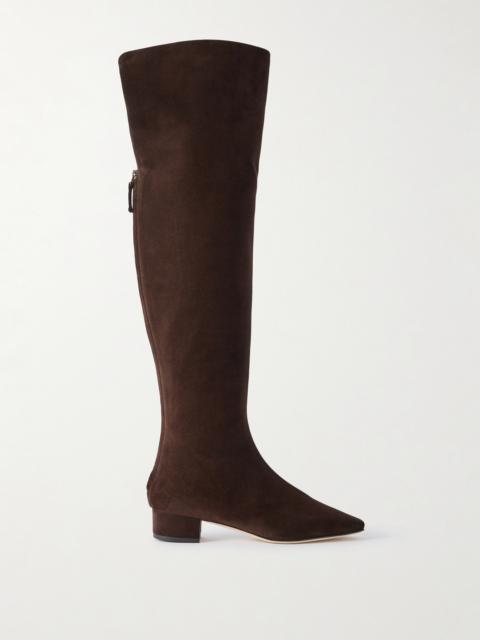 Manolo Blahnik Gore 30 Suede Over-the-knee Boots