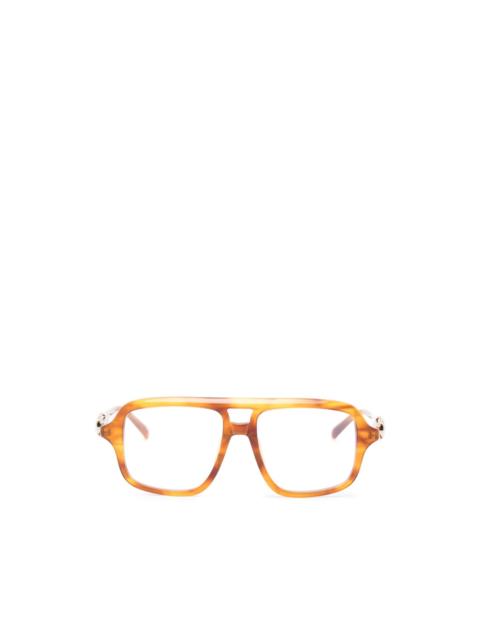 GUCCI Horsebit square-frame sunglasses