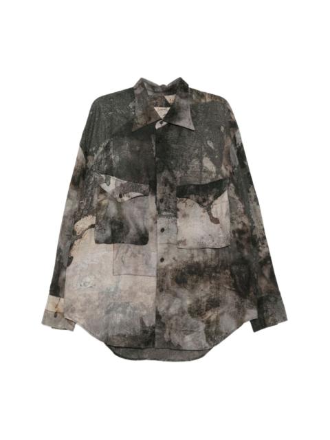 Ziggy Chen DIGITAL PRINT SILK SHIRT