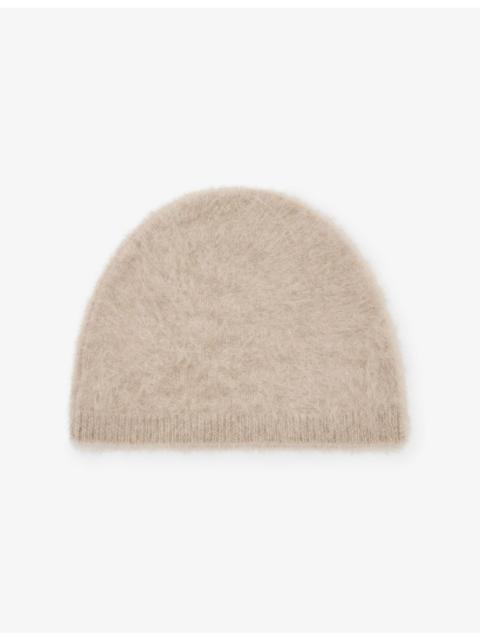 REISS Ava Brushed-Cashmere Beanie Hat