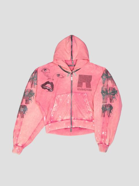 RRR123 EYES WIDE OPEN ROSE ZIP HOODIE