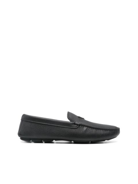 Prada triangle logo loafers