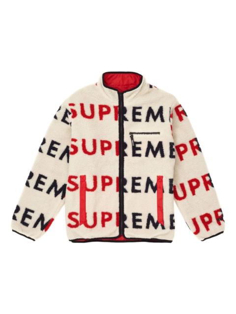Supreme Reversible Logo Fleece Jacket 'Natural' SUP-FW18-514