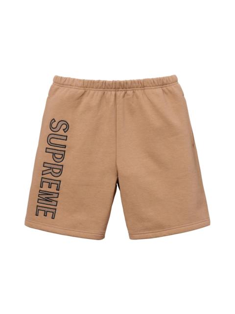 Supreme Supreme Leg Embroidery Sweatshort Light Brown